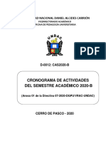 Anexo 01 de La Directiva 07 - Cronograma de Actividades Semestre 2020-B