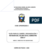 Anexo 2 - Directiva #01-2020 - Guia para El Diseño, Organizacion y Revision Del Silabo