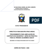 Directiva #08-2020-Ampliación de Contrato de Docentes para El Semestre 2020-B