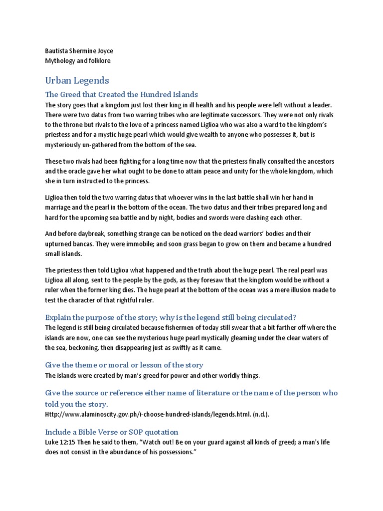 Urban Legend | PDF