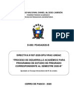 Directiva N° 07-2020-Desarrollo Semestre Académico 2020-B