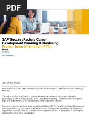 Sap Successfactors Career Development Planning &amp; Mentoring 