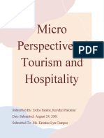 Micro Perspecrive of Tourism and Hospitality - Assignment !