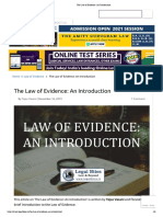 The Law of Evidence - An Introduction