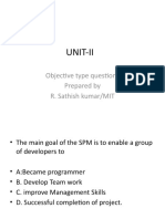 Unit-Ii: Objective Type Questions Prepared by R. Sathish kumar/MIT