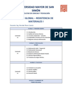 Plan Global Resistencia de Materiales I