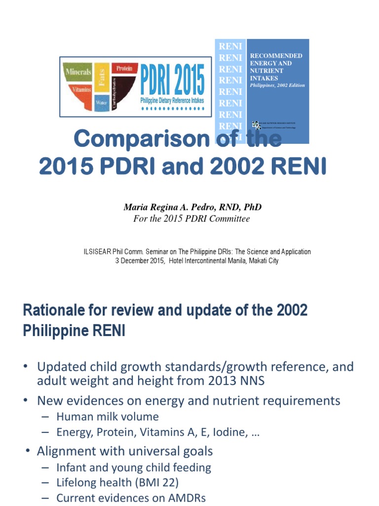 2015 Philippine Dietary Reference Intakes | PDF | Human Nutrition ...