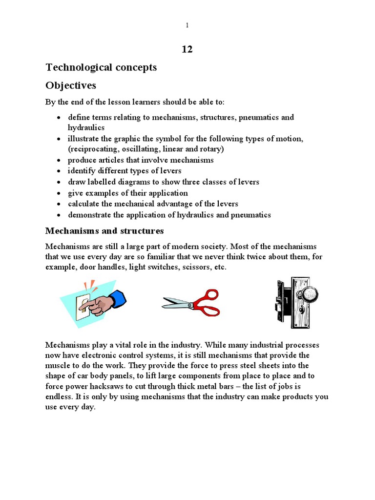 Lever Mechanics and Applications | PDF | Lever | Actuator