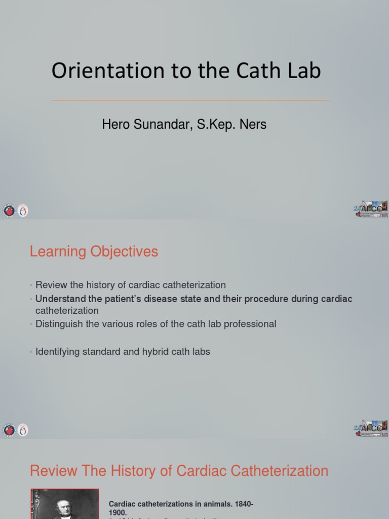 Orientation To The Cath Lab New PDF Percutaneous Coronary