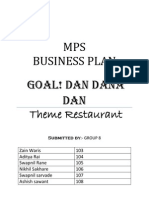 MPS Business Plan GOAL! Dan Dana Dan Theme Restaurant