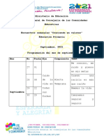 Encuentros Creciendo en Valores Educación Primaria Septiembre