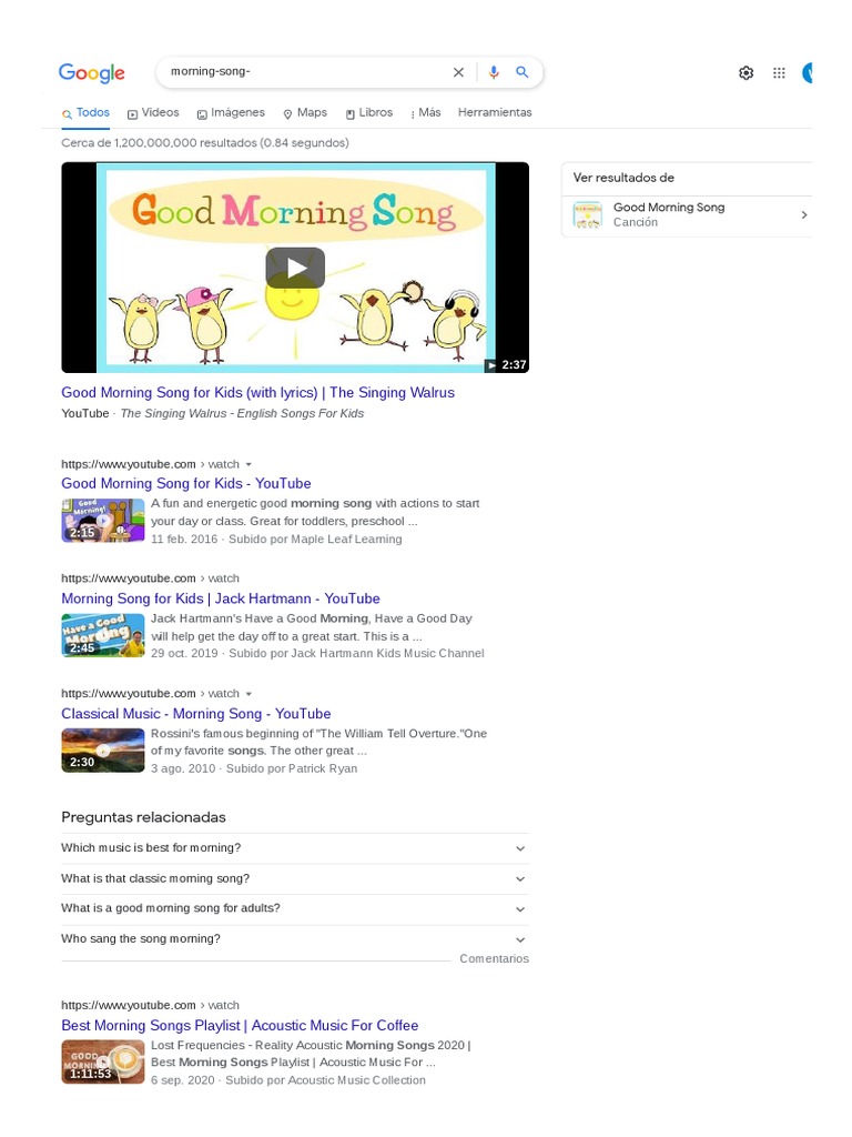 The Singing Walrus Hello Song Lyrics Morning-Song - Buscar Con Google | PDF | Performing Arts