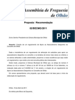 Proposta Recomendação Regulamento Apoio Associativismo Desportivo