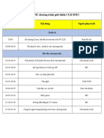 TIMELINE chương trình giới thiệu CLB SPEC