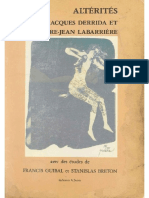 Jacques Derrida Pierre-Jean Labarrière Francis Guibal Stanislas Breton - Altérités-Osiris (1986)