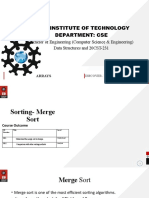 APEX INSTITUTE OF TECHNOLOGY: Merge Sort Analysis