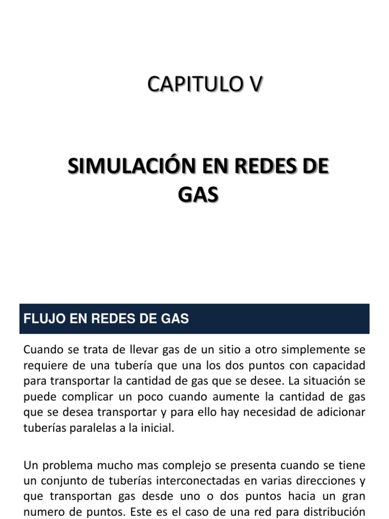 Flujos y Métodos en Redes de Gas | PDF | Ecuaciones | Gases