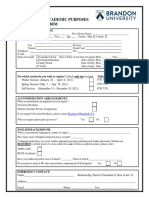English For Academic Purposes Application Form: Personal Information