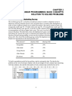 Linear Programming: Basic Concepts Solution To Solved Problems