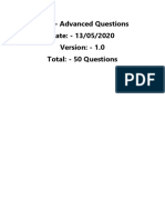 Set 2 - Advanced Questions Date: - 13/05/2020 Version: - 1.0 Total: - 50 Questions
