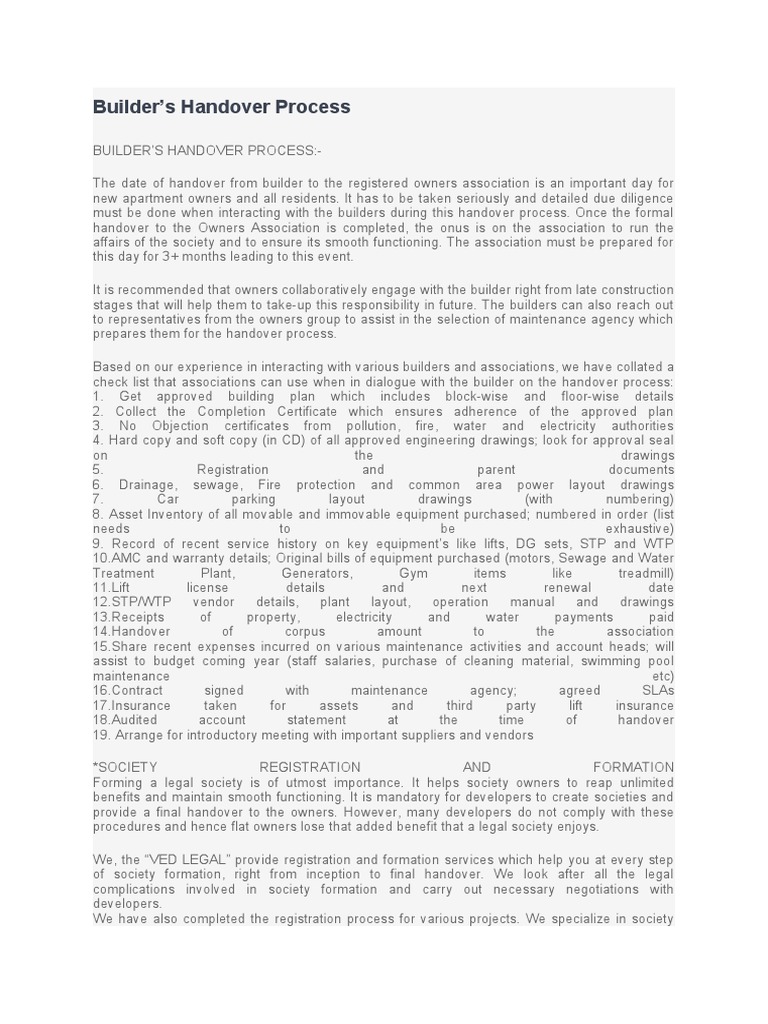Society Handover Checklist and Process | PDF | Notary Public | Banks