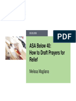 ASA Below 40: How To Draft Prayers For Relief: Melissa Magliana