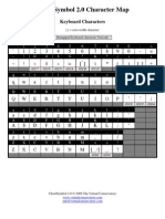 ChordSymbol 2 Character Map