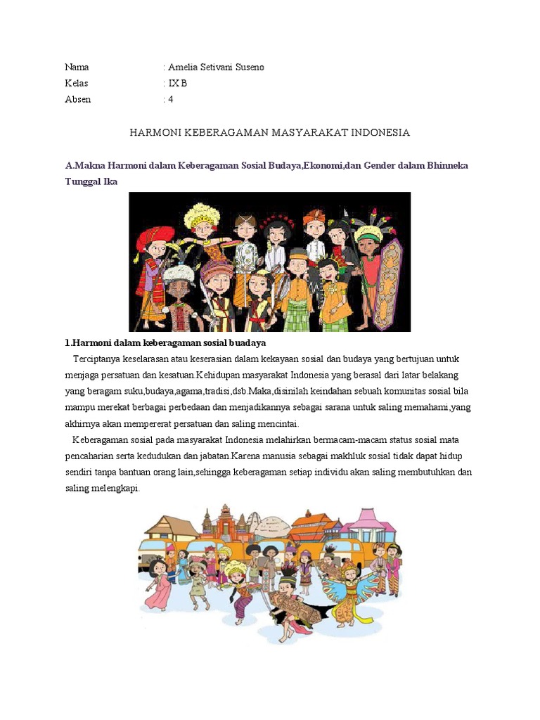 Harmoni dalam Keberagaman Indonesia | PDF