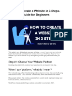 How To Create A Website in 3 Steps - Beginners Guide