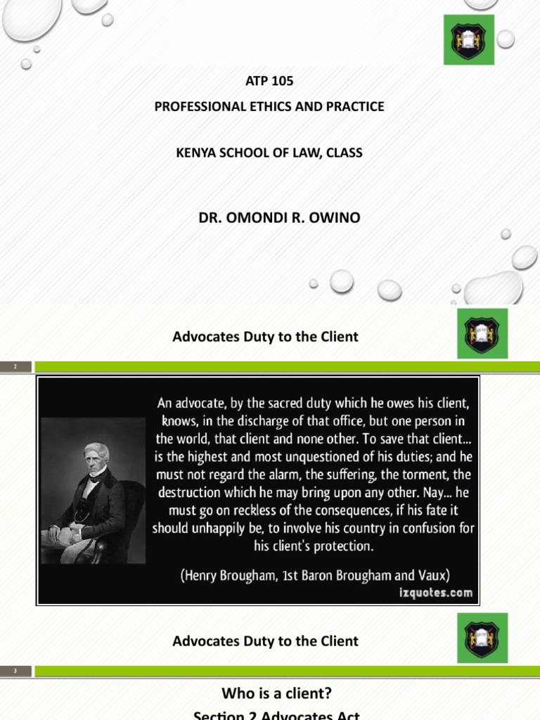 Duties of Advocate To Client and Self PDF Confidentiality Advocate