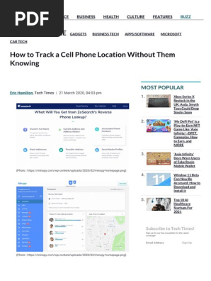 How To Track A Cell Phone Location Without Them Knowing Tech Times Pdf Ios I Cloud