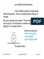 Ordinary Differential Equations: Friction Among Parts - Wind Resistance - Gravity (If Going Uphill)