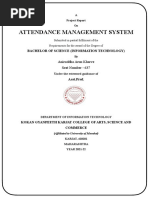 Attendance Management System Project Report by Aniruddha Kharve