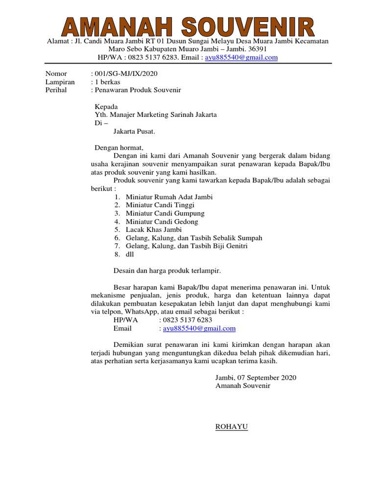 12+ Contoh Surat Penawaran Produk dan Cara Membuatnya