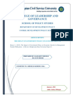 The Impact of Government Policy Uncertainty on Economic Growth and Entrepreneurship