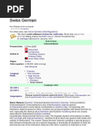 Swiss German: Improve This Article