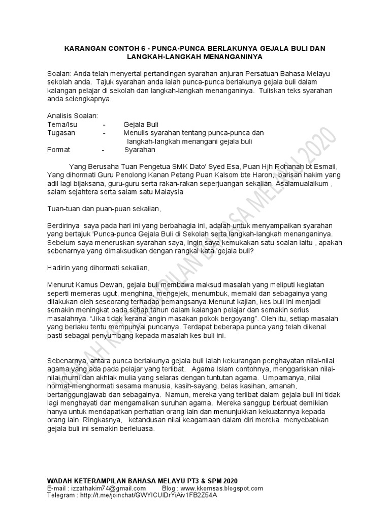 Langkah Mengatasi Masalah Buli Di Sekolah Pdf