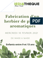 Affiche Fabrication Herbier Aromatiques