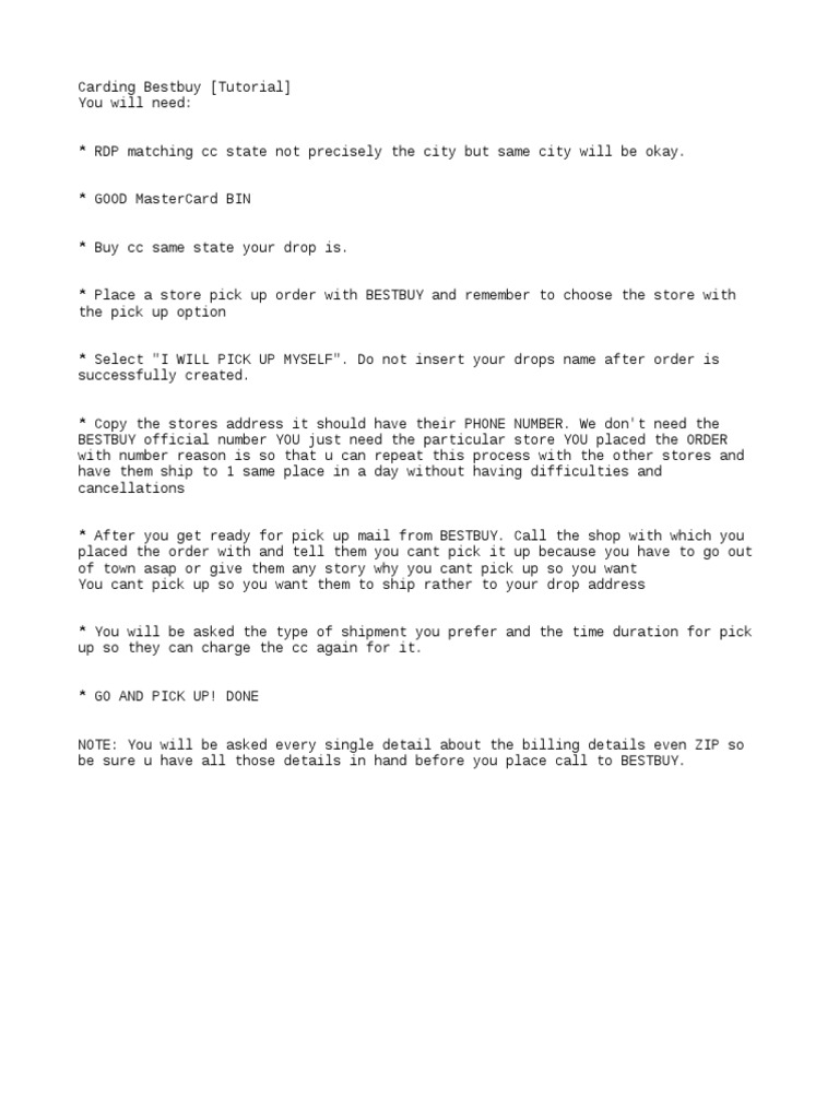 Carding Bestbuy (Tutorial) PDF