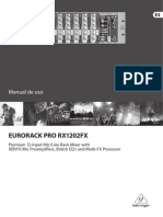 Manual Behringer Eurorack PRO RX1202FX