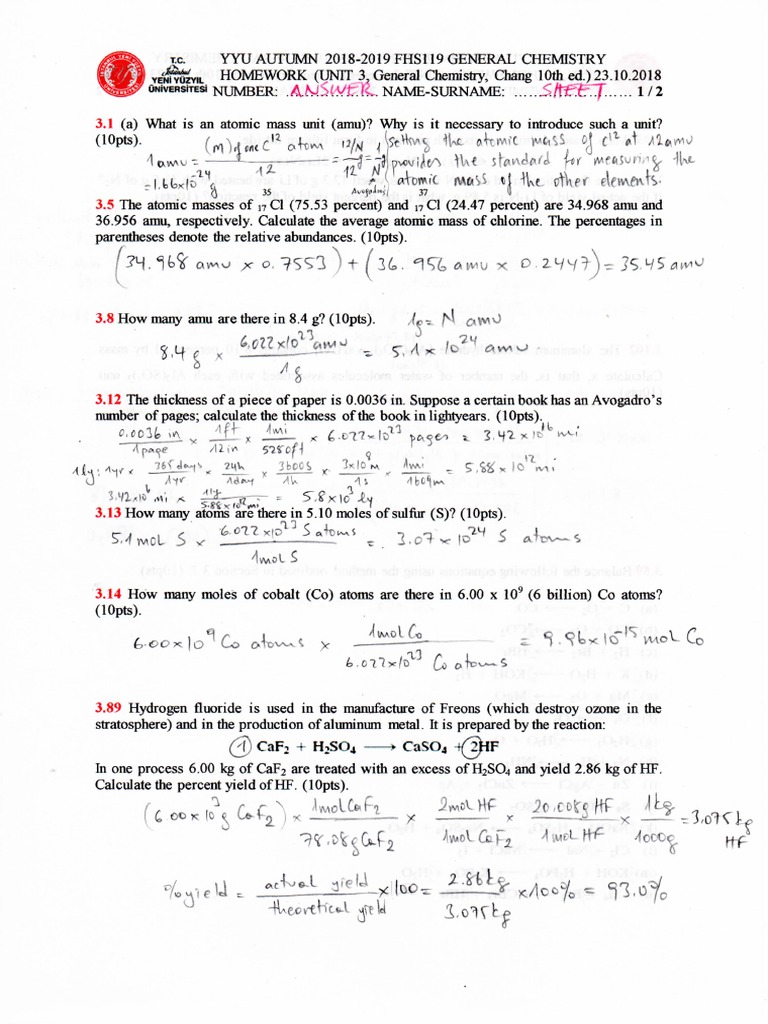 HW Unit 3 Answers | PDF