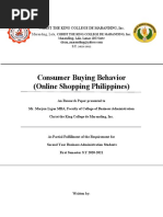 Consumer Buying Behavior (Online Shopping Philippines) : Maranding, Lala