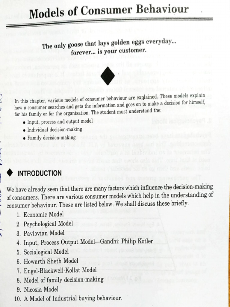 Overview of Consumer Behaviour Models | PDF | Behavior | Consumer Behaviour
