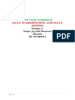 Data Warehousing and Data Mining: Mid Term Assignment