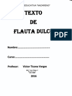 Texto de Flauta Dulce - Victor Ticona Vargas Sucre - Bolivia