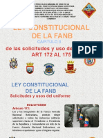 Ley Contitucional de La Fanb USO DEL UNIFORME