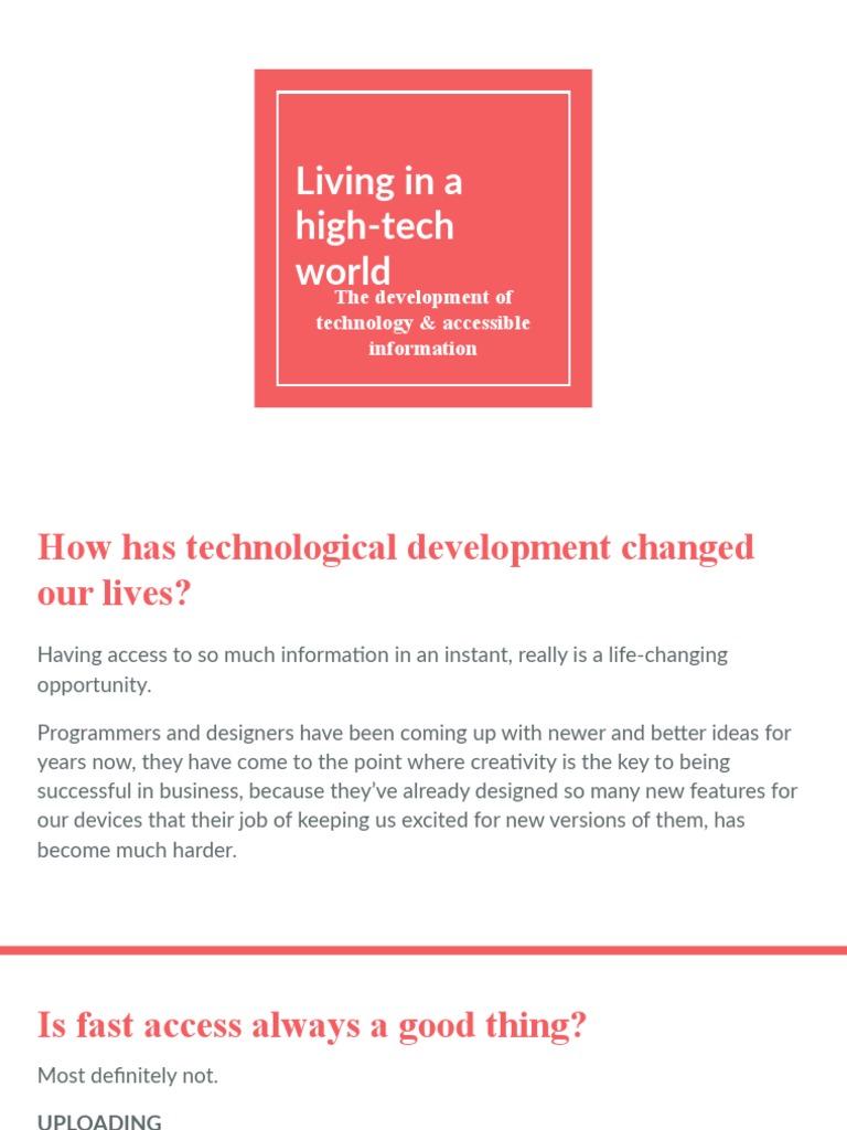 Impact of Technology on Modern Life | PDF | Apple Inc. | Internet