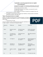 Preposiciones en Ingles