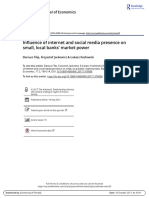 Influence of Internet and Social Media Presence On Small, Local Banks' Market Power