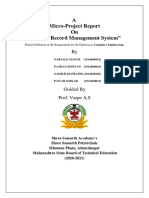 A Micro-Project Report On "Student Record Management System"